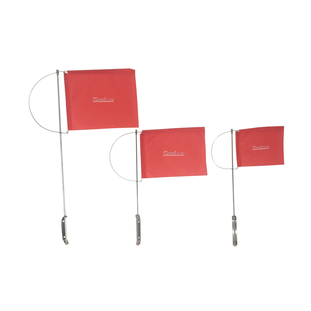 Sealux Kleine 130 mm x 100 mm Windwimpelstruktur mit roter Nylonflagge Windanzeige für Marine, Boot, Yacht – Detail 6
