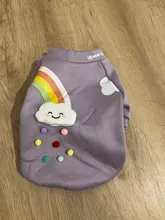 Cute Pet Dog Clothes Puppy sweater T-shirt Shirt Cute Rainbow printing Pajamas Cat 