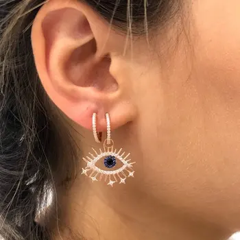 

New Trend Imported Quality Eye Silver Earrings
