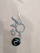 Jewelry Keychain Charm Sewing-Scissors Gift Initial Girl Bag A-Z-Alloy Lady