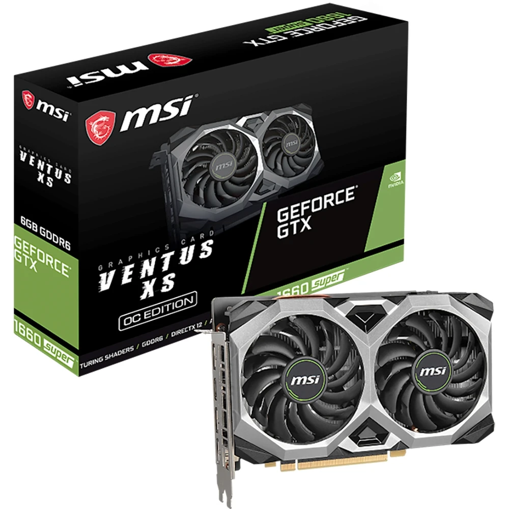 Видеокарта MSI Gaming nVidia GeForce GTX 1660 Super 1815MHz 6144MB 14000MHz 192 bit RTL [GTX SUPER VENTUS XS OC] | Компьютеры и