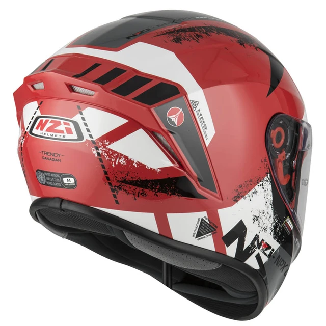 Capacete Moto NZI Trendy It Preto/Vermelho