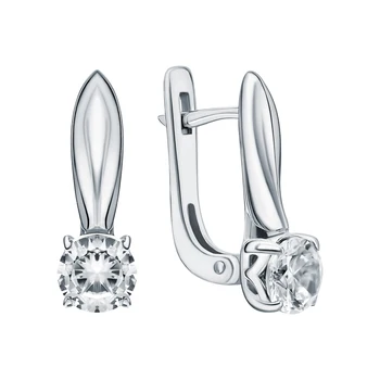 

Silver earrings with cubic zirconia sunlight sample 925