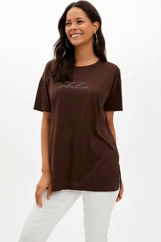 

DeFacto Woman Summer White Top Tees Women Loose Army Green T-Shirts Female Short Sleeve T-Shirt-M1868AZ19AU