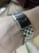 Correa de acero inoxidable para reloj de 18mm, 20mm, 22mm y 24mm para hombre y mujer, banda de Metal sólido cepillado para Gear S3, accesorios para reloj