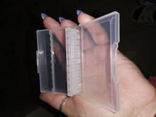 Caja de almacenamiento de acrílico con 20 ranuras para brocas de uñas, soporte vacío para fresas, recipiente de exhibición, accesorios de manicura, LAA35-2