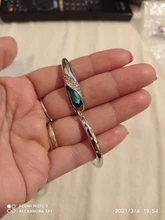 Fashion Jewelry Zircon Diy Bracelet Crystal NEHZY 925-Sterling-Silver Blue Retro High-Quality