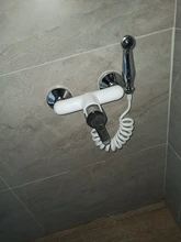 Faucet Toilet-Cleaner-Set Bidet-Sprayer Shower White Wall-Mounted Accoona A3167G