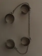 Anillos Punk de Hip Pop para mujer, cadena ajustable multicapa, cuatro anillos abiertos para dedos, anillos giratorios de aleación para mujer, regalo de fiesta