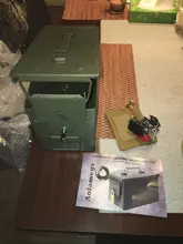 50 Cal de M2A1 caja de municiones militares y estilo militar de acero caja de munición de pistola caso caja de soporte para almacenamiento pesado táctico caja de balas con cerradura
