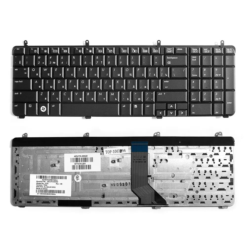 Клавиатура для ноутбука HP Pavilion DV7-2000 DV7T-2000 Series. Плоский Enter. Черная без рамки. PN: