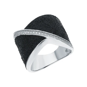 

Silver ring with glitter and cubic zirconium sunlight sample 925