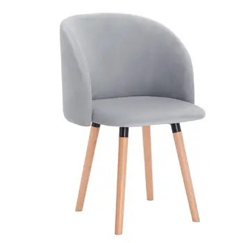 

Lovely Kitchen Dining Chair Counter Living Room Bedroom Lounge Leisure Chair with Backrest Soft Cushion and Sturdy Wood Legs