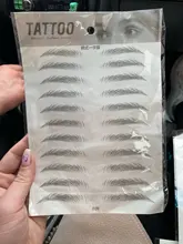 1 hoja de larga duración, ceja falsa Natural, maquillaje, resistente al agua, tatuaje de cejas, pegatina, suministros de belleza