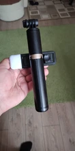 FANGTUOSI Bluetooth selfie stick ampliable mini trípode con luz de relleno LED y el obturador de control para Android IOS