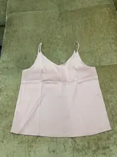 Top Women Tank-Tops Spaghetti-Strap White Cami Satin Silk Summer Camisole Basic V-Neck