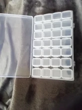 Mordoa-caja de almacenamiento de cuentas de plástico transparente con 28 ranuras, caja organizadora para herramientas de manicura de decoración de uñas, expositor de joyería