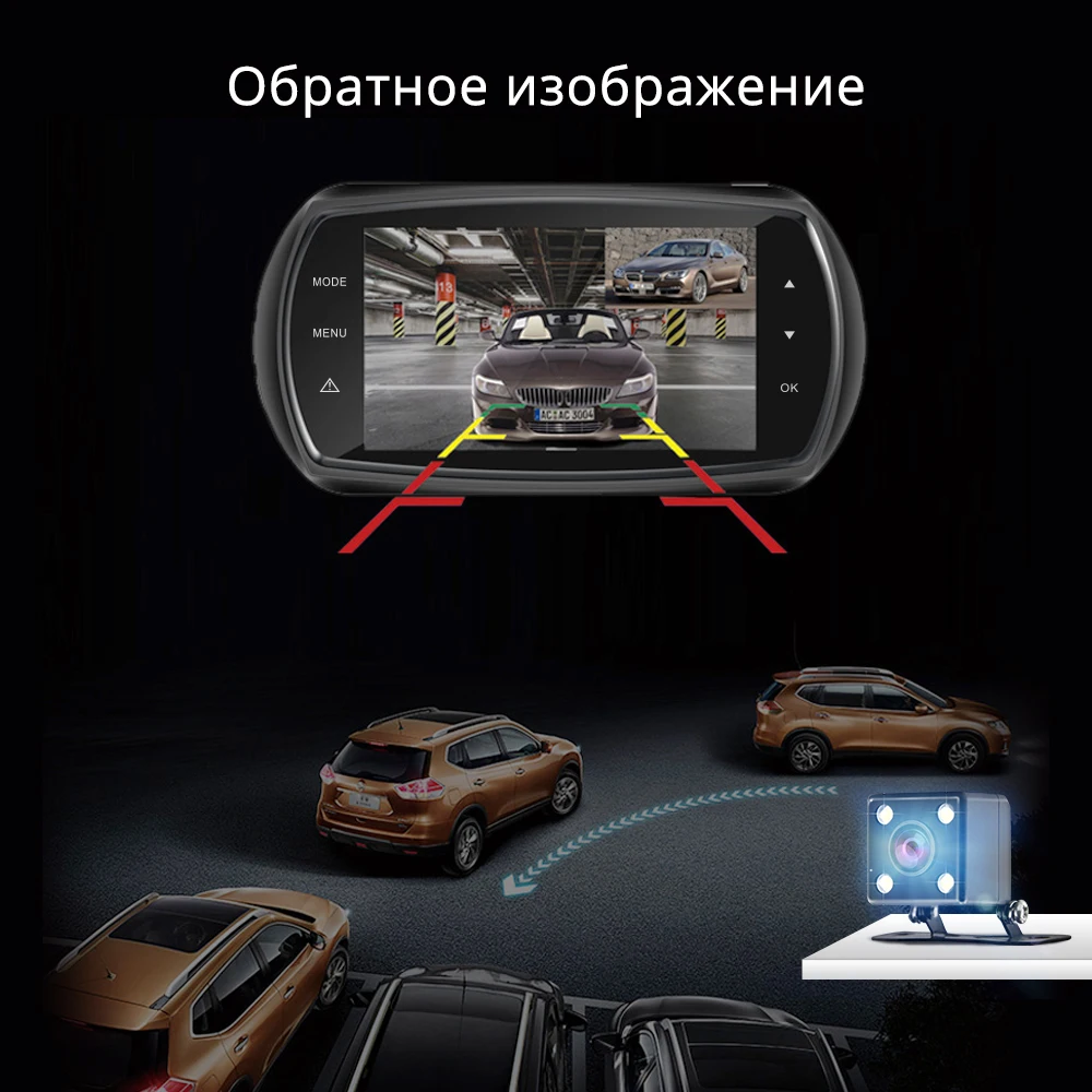 AZDOME M11 Dash Cam DVR 24H монитор парковки автомобиля камера мини Dashcam двойной объектив ночного видения Поддержка gps 1080P