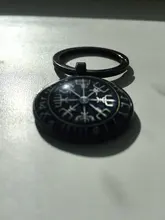 LLavero de pirata vikingo Vegvisir, colgante de cristal con patrón de brújula vikinga, el mejor regalo