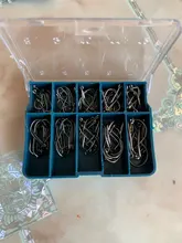Fishing-Hooks-Set Sea-Tackle Pet-Accessories Carbon-Steel 100pcs/Box Barbed-Carp 10-Sizes