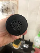 LEDEME-grifo de cocina giratorio de un solo orificio, mezclador de agua de goma de 360 grados, color blanco y negro, L4199