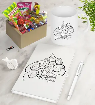 

Personalized Hair Stylist Nostalgic Lezzetler Notebook Pen Mug Gift Seti-1
