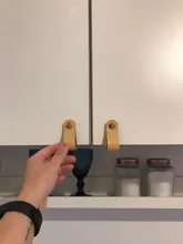 Tiradores de cajón de armario con mango de cuero de 128mm, manija para gabinete de cocina, pomos de puerta negra y tiradores para mobiliario