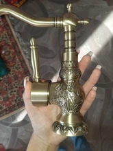 Basin Faucets Deck-Mounted Brass Kitchen Uythner Retro Antique Mix-Tap Single-Handle