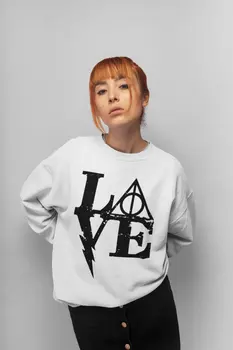 

Angemiel Wear HP Love Women White Sweatshirt