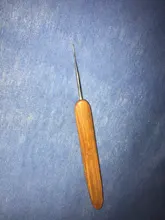 1PC de acero inoxidable una cabeza aguja de Crochet ganchos para Dreadlock pelo trenzado de bambú con herramientas para coser con hilos/0,5/0,75mm