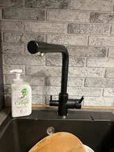 Mixer Tap Crane Kitchen Faucet DRINKING-WATER-FILTER Sink-Tap Black Cold Hot And ROVOGO