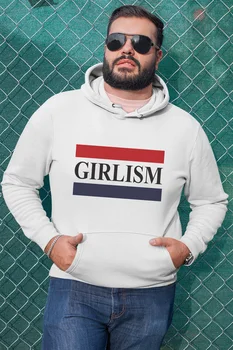 

Angemiel Wear Girlism Flag White Men 'S Hooded Sweatshirt