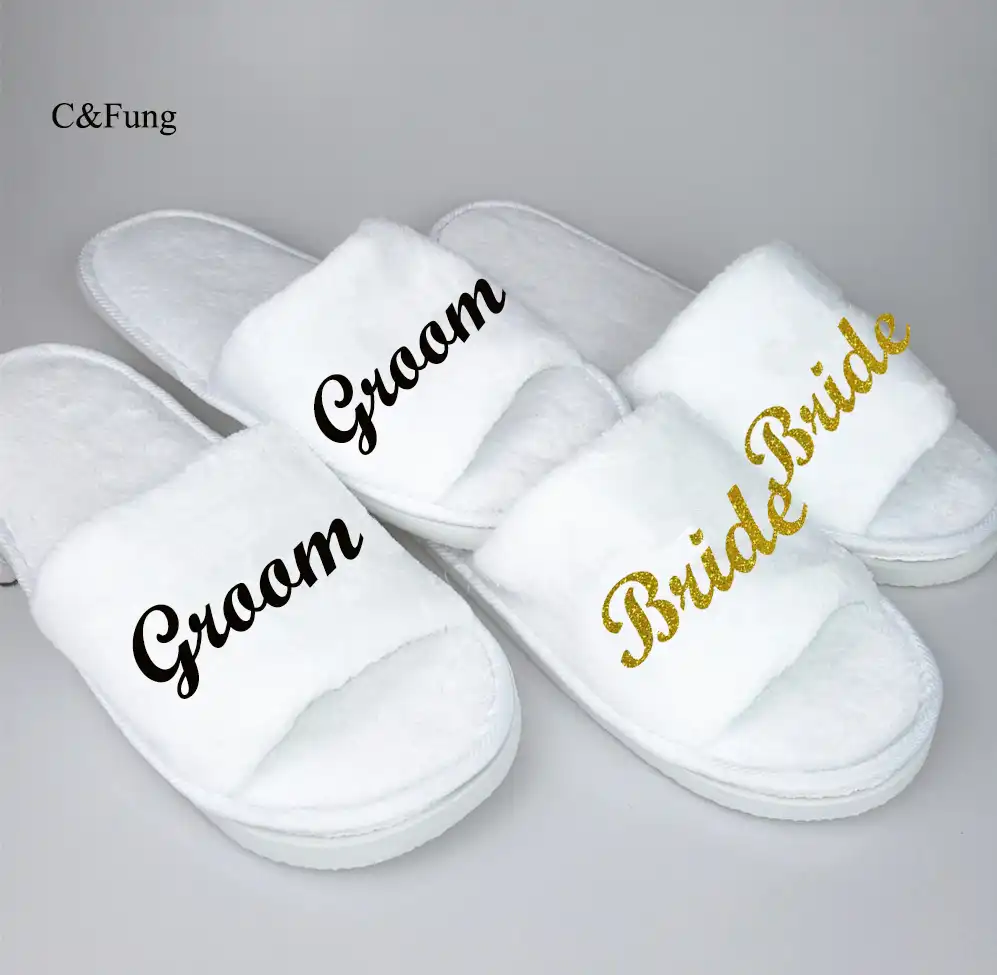 Bride and groom slippers Outlet