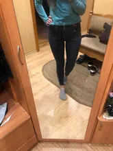 Skinny Jeans Denim Pants Double-Button Spring High-Waist Woman Mujer 