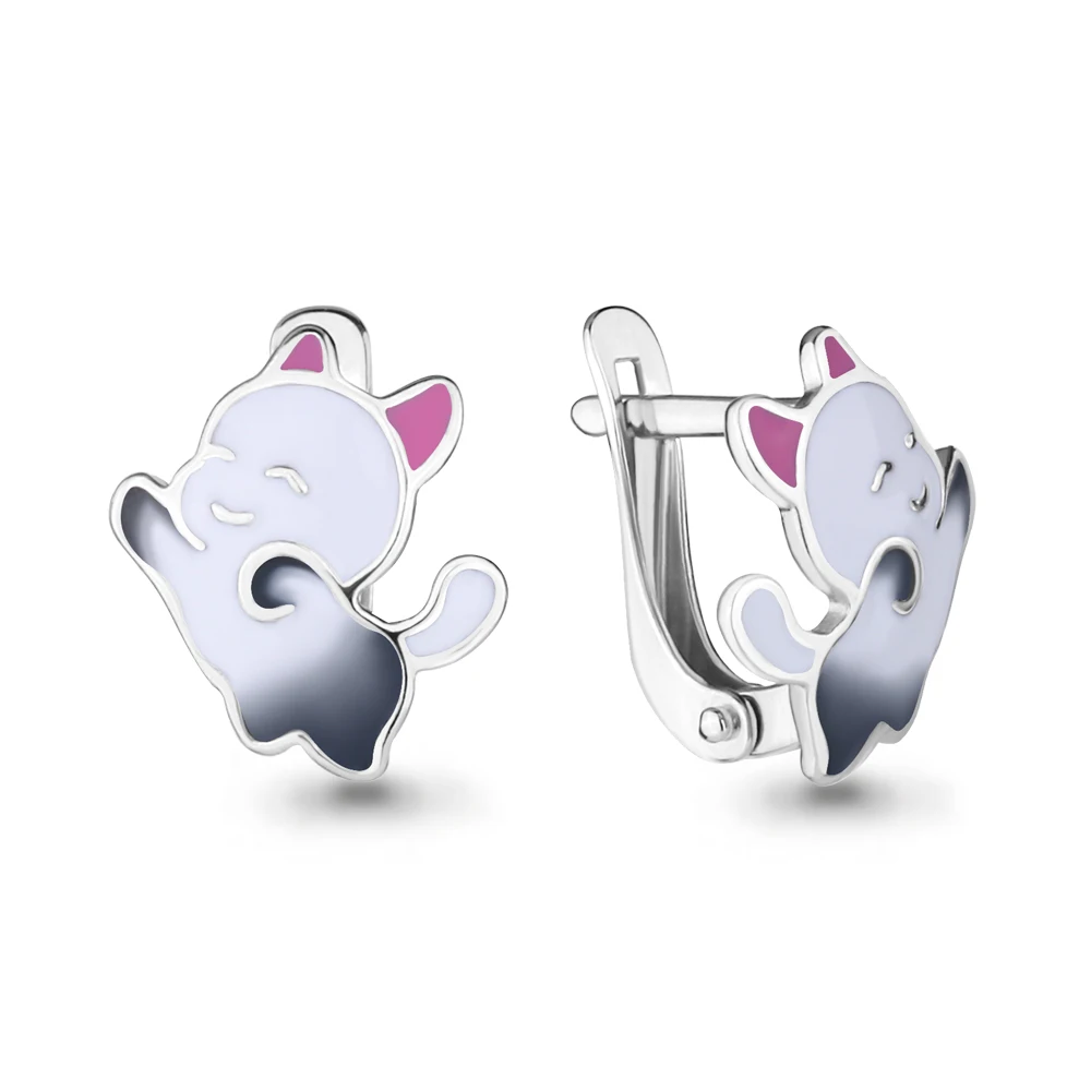 Aquamarine baby earrings without enamel inserts 925 sterling silver | Украшения и аксессуары