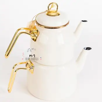 

3 Lt Elite Enameled Teaware Teapot Set Kettle High-Grade Hot and Cold Drinks Home Drinkware Retro Nostalgic Healthy