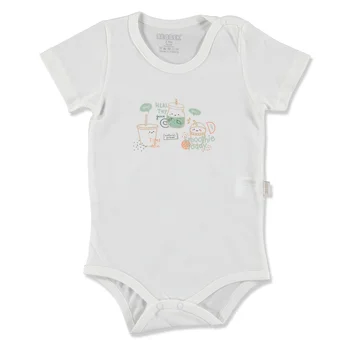 

ebebek Bebbek Summer Baby Boy Natural Crew-Neck Bodysuit
