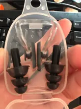 Tapones de oídos para natación suave, funda con pinza para la nariz, protección contra el agua, tapones para la oreja, suministros de buceo de silicona blanda resistente al agua