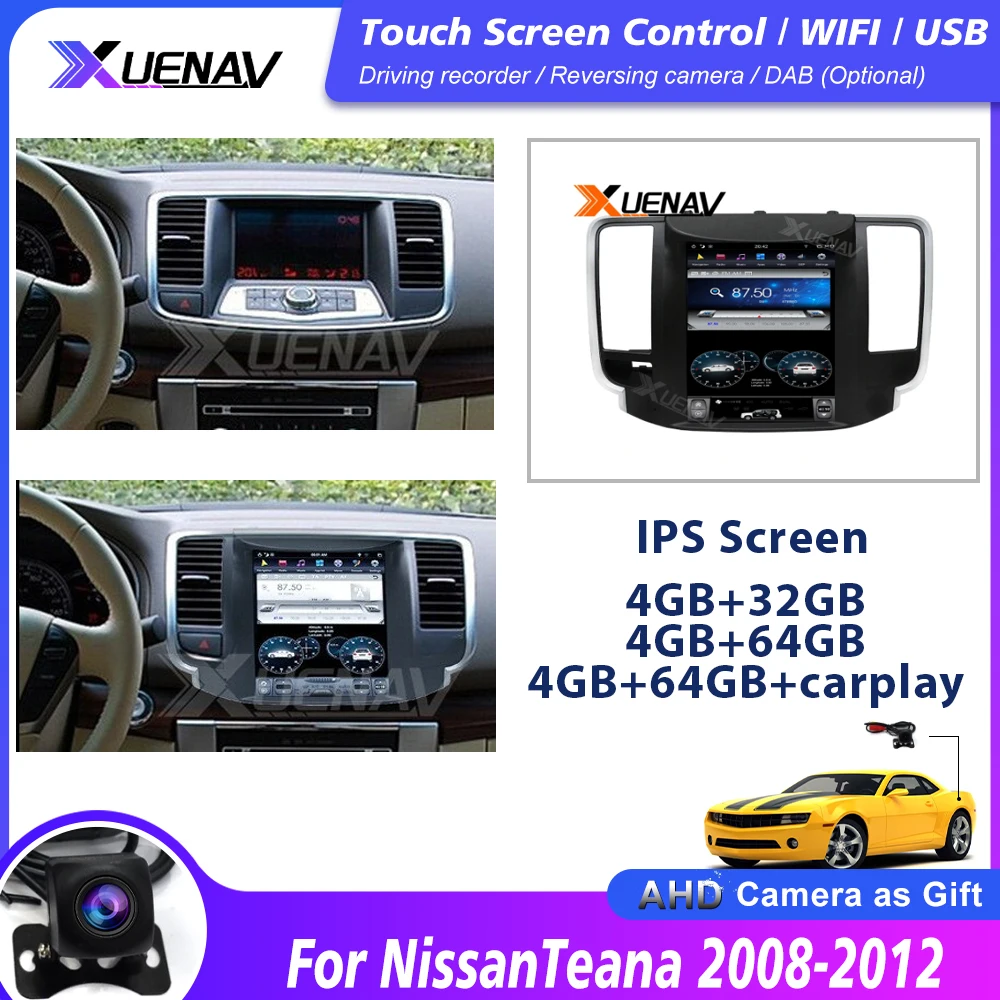 Автомобильный радиоприемник 10 4 дюйма 2 Din для NissanTeana 2008-2012 автомобильный