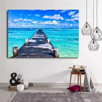 

Sea And Scaffolding Canvas Table