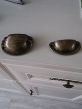KAK-tiradores de puerta de Metal Retro, armario con cajones de cocina, perillas de muebles, artículos de mano, Alacena antigua, concha de latón, 10 Uds.