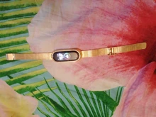 Correa de Metal para Xiaomi Mi Band 4 3 5, repuesto de pulsera de acero inoxidable sin tornillo