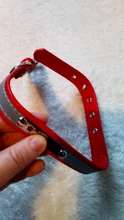 Personalized Dog Collar Leather Reflective Cat Collar Custom Engraved ID Tag Engraved