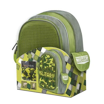 

Backpack khaki (pixel, with 3 pictures for assembling for boys) maxitoys supplier