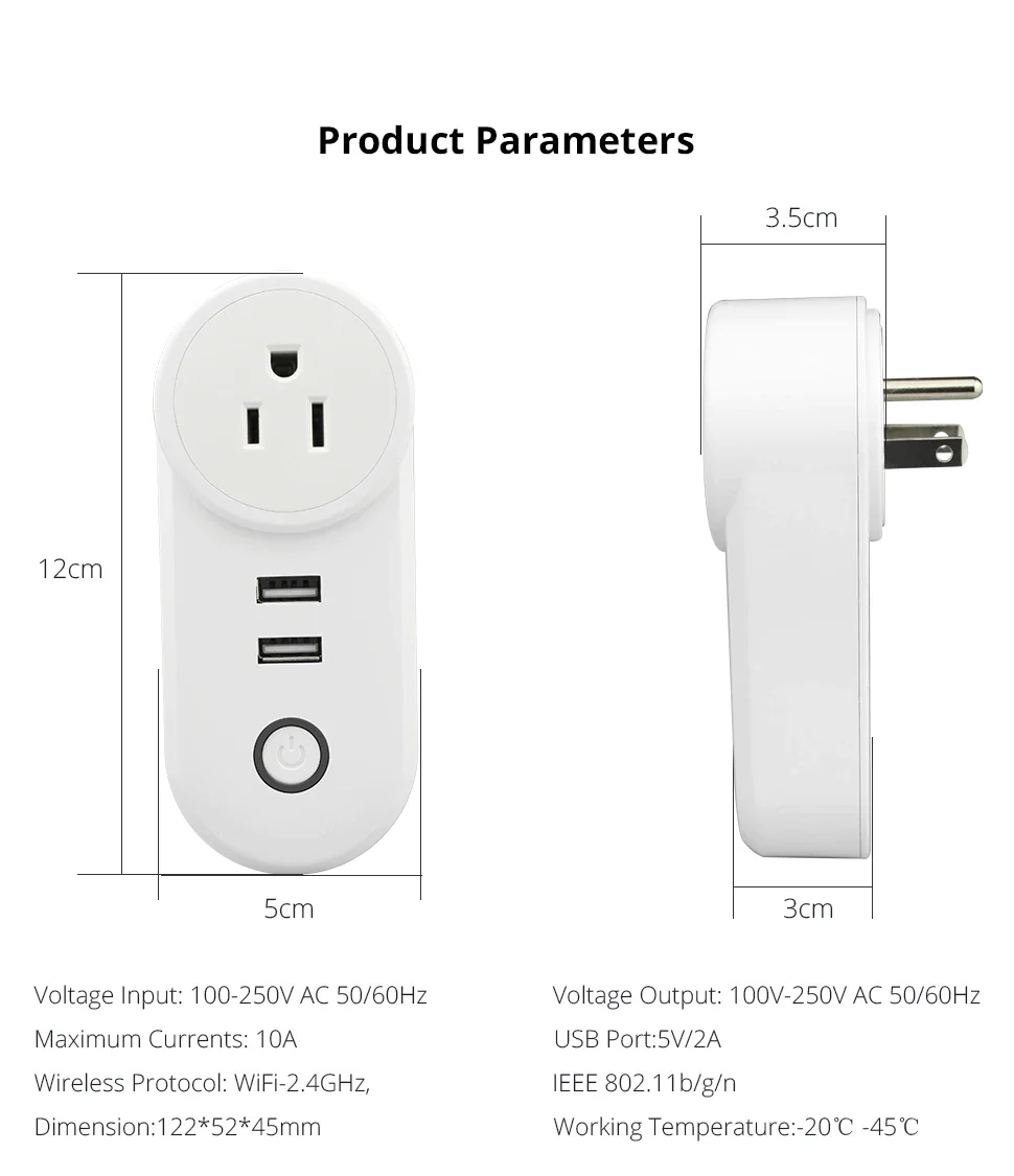 Смарт Wi-Fi мощность Великобритания розетка с USB Tuya приложение управление таймер функция работать с Alexa Google Home assistant