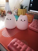 Night-Lamp Animal-Light Touch-Sensor Desktop-Decor Gift LED Bedroom Holiday Colorful