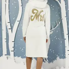 Черный жемчуг женщин протектора вышитые с капюшоном Wellsoft Халат