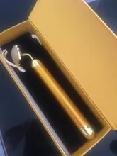 Massager Roller-Ball Skin-Care Face-Lifting Beauty-Bar Gemstone Golden-Vibrating Energy