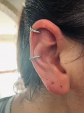 ModaOne-pendientes sencillos de circonio para mujer, aretes de Plata de Ley 925, joyería para la oreja