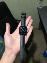 Correa de cuero de alta calidad para iWatch 40mm 44mm, correa de una sola vuelta para Apple watch 42mm 38mm Series 1 2 3 4 5 6 se